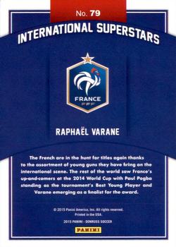 2015 Donruss - International Superstars Gold Press Proof #79 Raphael Varane Back
