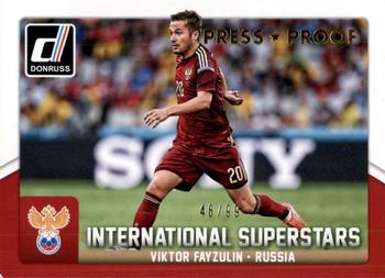 2015 Donruss - International Superstars Gold Press Proof #87 Viktor Fayzulin Front