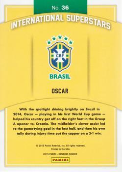 2015 Donruss - International Superstars Green Soccer Ball #36 Oscar Back