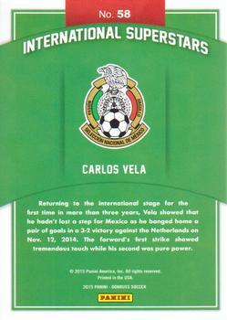 2015 Donruss - International Superstars Green Soccer Ball #58 Carlos Vela Back