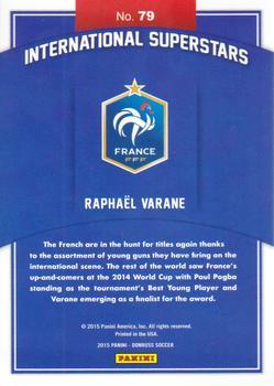 2015 Donruss - International Superstars Green Soccer Ball #79 Raphael Varane Back