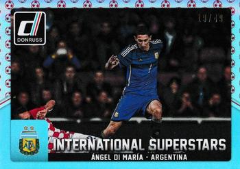 2015 Donruss - International Superstars Red Soccer Ball #3 Angel Di Maria Front