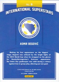 2015 Donruss - International Superstars Red Soccer Ball #5 Asmir Begovic Back