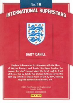 2015 Donruss - International Superstars Red Soccer Ball #16 Gary Cahill Back