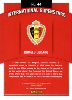 2015 Donruss - International Superstars Red Soccer Ball #44 Romelu Lukaku Back