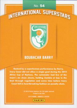 2015 Donruss - International Superstars Red Soccer Ball #54 Boubacar Barry Back