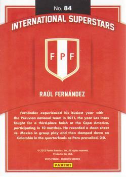 2015 Donruss - International Superstars Red Soccer Ball #84 Raul Fernandez Back