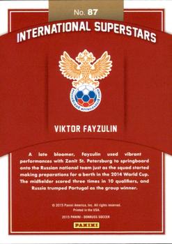 2015 Donruss - International Superstars Red Soccer Ball #90 Vasily Berezutskiy Back
