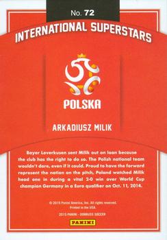 2015 Donruss - International Superstars Silver Press Proof #72 Arkadiusz Milik Back
