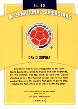 2015 Donruss - International Superstars Silver Press Proof #10 David Ospina Back