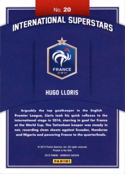 2015 Donruss - International Superstars Silver Press Proof #20 Hugo Lloris Back