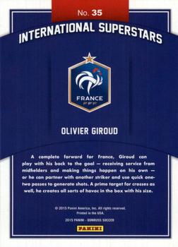 2015 Donruss - International Superstars Silver Press Proof #35 Olivier Giroud Back