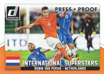 2015 Donruss - International Superstars Silver Press Proof #43 Robin van Persie Front