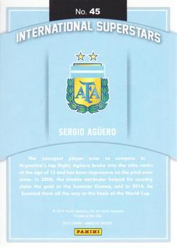 2015 Donruss - International Superstars Silver Press Proof #45 Sergio Aguero Back