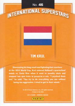 2015 Donruss - International Superstars Silver Press Proof #46 Tim Krul Back