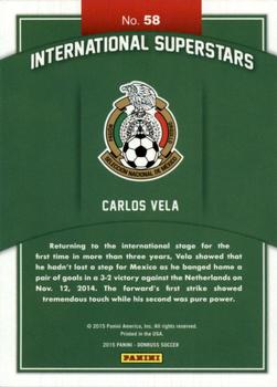 2015 Donruss - International Superstars Silver Press Proof #58 Carlos Vela Back