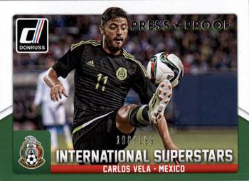 2015 Donruss - International Superstars Silver Press Proof #58 Carlos Vela Front