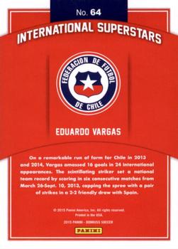 2015 Donruss - International Superstars Silver Press Proof #64 Eduardo Vargas Back