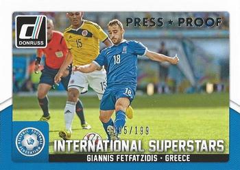2015 Donruss - International Superstars Silver Press Proof #71 Giannis Fetfatzidis Front