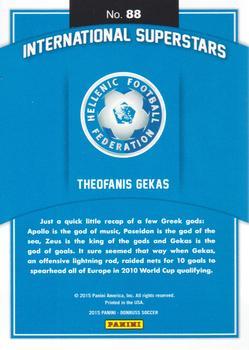 2015 Donruss - International Superstars Silver Press Proof #88 Theofanis Gekas Back