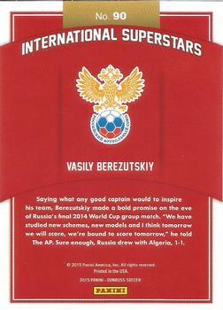 2015 Donruss - International Superstars Silver Press Proof #90 Vasily Berezutskiy Back