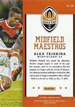 2015 Donruss - Midfield Maestros #2 Alex Teixeira Back