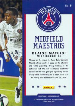 2015 Donruss - Midfield Maestros #8 Blaise Matuidi Back