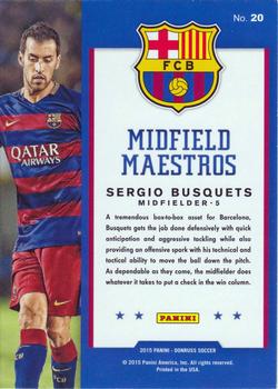 2015 Donruss - Midfield Maestros #20 Sergio Busquets Back