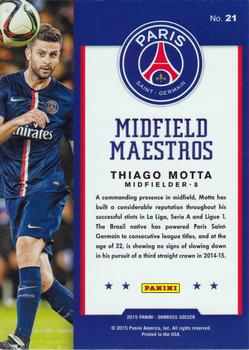 2015 Donruss - Midfield Maestros #21 Thiago Motta Back