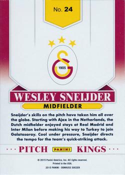 2015 Donruss - Pitch Kings #24 Wesley Sneijder Back