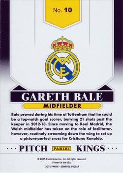 2015 Donruss - Pitch Kings Black Panini Logo #10 Gareth Bale Back