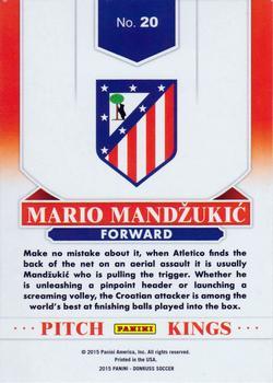 2015 Donruss - Pitch Kings Gold Panini Logo #20 Mario Mandzukic Back