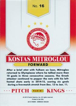 2015 Donruss - Pitch Kings Gold Press Proof #16 Kostas Mitroglou Back