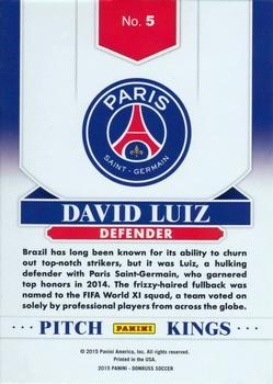 2015 Donruss - Pitch Kings Red Soccer Ball #5 David Luiz Back