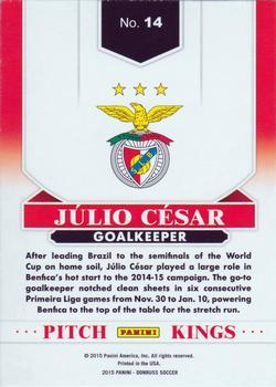 2015 Donruss - Pitch Kings Red Soccer Ball #14 Julio Cesar Back