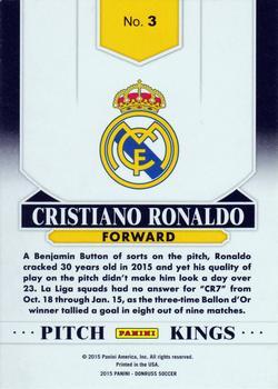 2015 Donruss - Pitch Kings Silver Press Proof #3 Cristiano Ronaldo Back