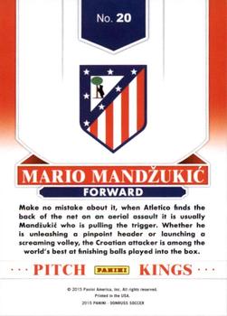 2015 Donruss - Pitch Kings Silver Press Proof #20 Mario Mandzukic Back
