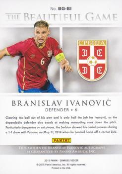 2015 Donruss - The Beautiful Game Signatures Gold #BG-BI Branislav Ivanovic Back