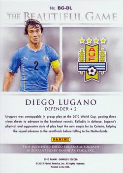 2015 Donruss - The Beautiful Game Signatures #BG-DL Diego Lugano Back