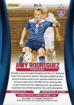 2015 Panini U.S. National Team #5 Amy Rodriguez Back