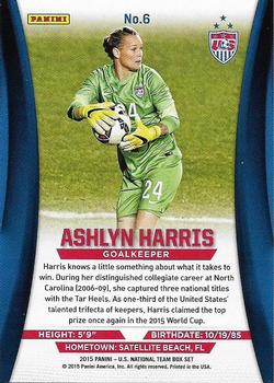 2015 Panini U.S. National Team #6 Ashlyn Harris Back