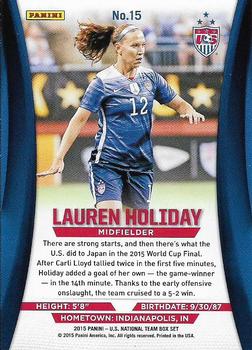 2015 Panini U.S. National Team #15 Lauren Holiday Back