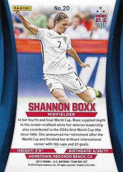 2015 Panini U.S. National Team #20 Shannon Boxx Back