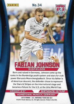 2015 Panini U.S. National Team #34 Fabian Johnson Back