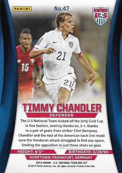 2015 Panini U.S. National Team #47 Timmy Chandler Back
