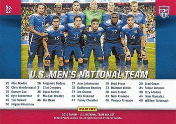2015 Panini U.S. National Team #52 U.S. Men's National Team Back