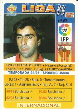 1995-96 Mundicromo Sport Las Fichas de La Liga - Ultima Hora #83 Peixe Back