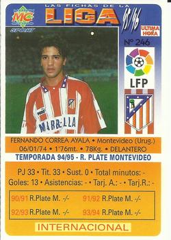1995-96 Mundicromo Sport Las Fichas de La Liga - Ultima Hora #246 Correa Back