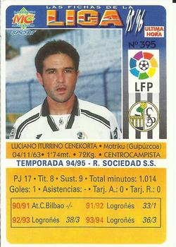 1995-96 Mundicromo Sport Las Fichas de La Liga - Ultima Hora #395 Iturrino Back