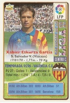 1996-97 Mundicromo Sport Las Fichas de La Liga #27 Eskurza Back
